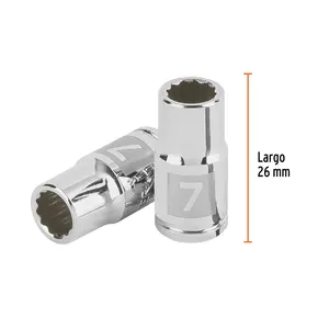 Master avec 24 unités douille 7mm, 12 points, entraînement 1/4 ', Truper - Product Image 3