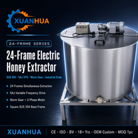 Extracteur de miel électrique en acier inoxydable à 24 cadres, séparateur de miel pour apiculture, usine OEM XUANHUA