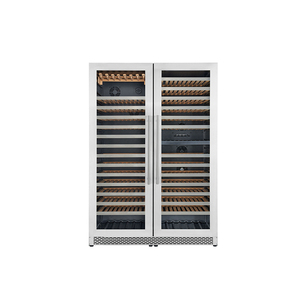 Cave à vin Vinicole avec éclairage LED, grand réfrigérateur, vente en gros, acier inoxydable, température électronique, caisses en bois, modèle Vi355t - Product Image 1