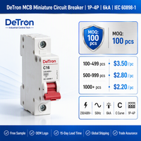 Interruptor Automático Miniatura (MCB) 1P 2P 3P 4P 6kA 10kA de Alta Capacidad de Ruptura, Certificado IEC/EN, Tipo B/C/D, Montaje en Riel, Residencial