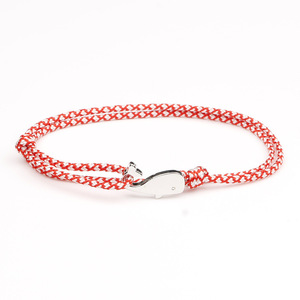 Bracelet en corde de parachute de style marin, bracelet viking queue de baleine pour hommes et femmes, bracelet en corde avec crochets métalliques réglables - Product Image 4
