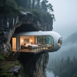 Casa contenedor impermeable transpirable a precio <span class=keywords><strong>de</strong></span> fábrica con balcón Nuevo producto <span class=keywords><strong>de</strong></span> casa <span class=keywords><strong>de</strong></span> cápsula simple - Product Image 3