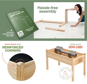 กระถางปลูกต้นไม้ทรงสี่เหลี่ยมผืนผ้ากลางแจ้ง ทำจากไม้ซีดาร์ สไตล์บ้านไร่ ยกพื้น พร้อมขาตั้งแบบเป็นมิตรกับสิ่งแวดล้อม สำหรับปลูกดอกไม้และผัก - Product Image 4