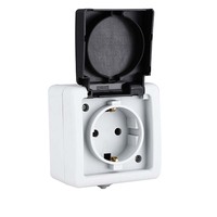 Interruptor de Pared Europeo Impermeable con Clasificación IP20, de Alta Calidad, Serie GT, con Soporte de Latón para Enchufe de Pared Europeo Interior