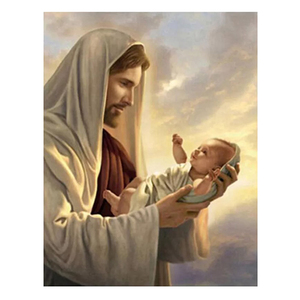 Pintura de Diamantes 5D de Jesús y el Niño, con Diamantes AB, Arte en Lienzo, Bordado de Diamantes para Decoración de Pared, Gran Venta - Product Image 1