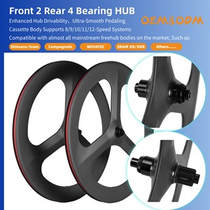 Jeu de roues de gravier en Fiber de carbone Jantes de vélo à 5 rayons Pignon fixe Rujixu Paire de roues 700C pour les trajets quotidiens - Product Image 5