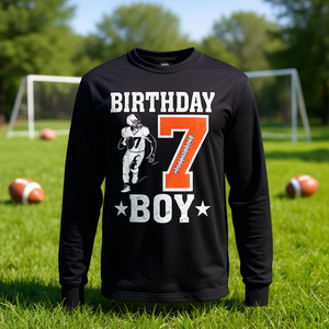 T-shirt à manches longues pour garçon de 7 ans, amoureux du football - Product Image 3