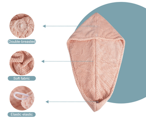Serviette turban microfibre gaufrée à séchage rapide pour femme, idéale pour le spa et la douche - Product Image 4