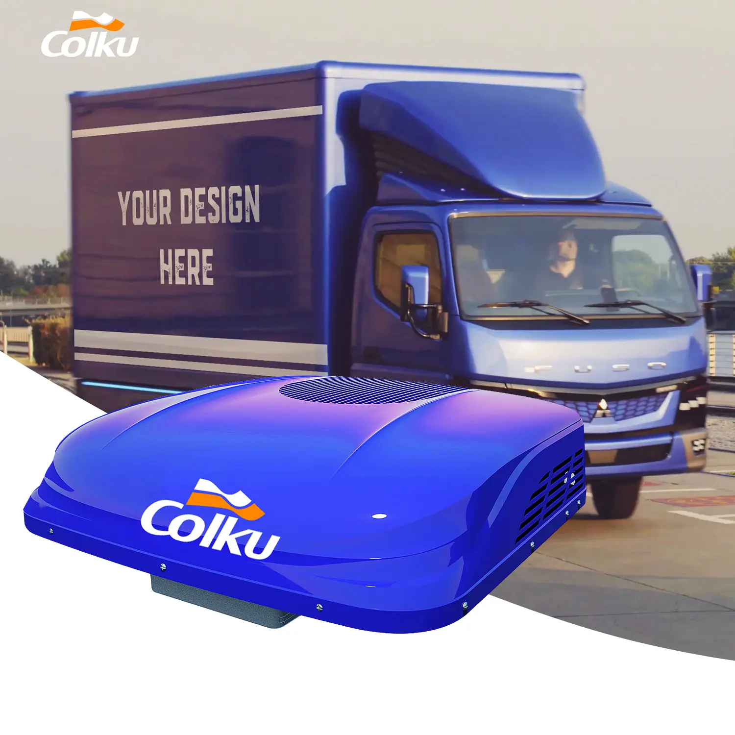 Colku Universal Roof Top Mounted Truck Sleeper 24v Electric Auto Parking Cooler Air Conditioning system