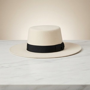 NL171 Sombreros de Lana Retro de Lujo Personalizados con Ala Ancha para Mujer y Hombre, Venta al por Mayor, Sombreros Fedora Clásicos de Fieltro de Lana para Fiesta 2026 - Product Image 1