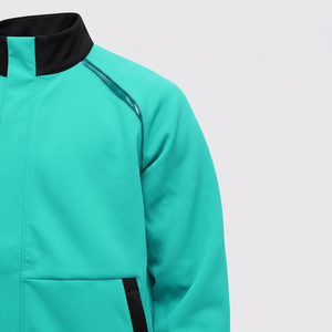 Veste de survêtement unisexe imperméable coupe-vent décontractée à fermeture éclair, col montant, 100 % polyester, pour le sport et le jogging, vente en gros OEM ODM de haute qualité - Product Image 4