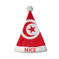 Chapeau de Noël personnalisé avec motif Tonga, bonnet de Noël en polaire avec pompon, couvre-chef festif pour cosplay de Noël et performance scénique