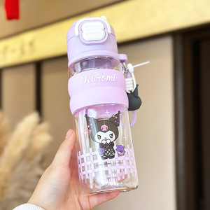 Zuo Mu Sanrio <b>Water</b> <b>Bottle</b> 500Ml Leak Proof <b>With</b> <b>Straw</b> And Strap For Kids School Use - Product Image 5