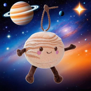 Boneka Bulu Planet Lucu Lisa, Bulan, Bumi, Saturnus, Mars, Globe, Mainan Anak, Gantungan Kunci - Product Image 6