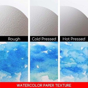 LISI 5x7 pouces 100% coton sans acide 140LB/300GSM BAOHONG Academy Grade <span class=keywords><strong>Aquarelle</strong></span> <span class=keywords><strong>Bloc</strong></span> <span class=keywords><strong>de</strong></span> livre pour peinture et dessin - Product Image 2