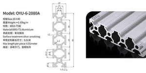 2080a nhôm hồ sơ nhôm hồ sơ góc Doanh khung rỗng - Product Image 4