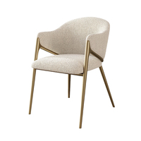 Chaise de salle à manger en laine d'agneau, rembourrage pour restaurant à domicile, tissu doux, chaise de loisirs à vendre