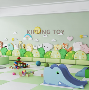 Animales León oso en el bosque selva tema colorido espuma suave acolchado de pared autoadhesivo acolchado de pared para niños Panel de pared acolchado - Product Image 6