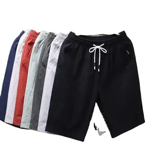 Pantalones cortos informales de algodón para hombre, ropa corta lisa, M-5xl, a la moda, para jóvenes, para playa, a la altura de la pantorrilla, de verano