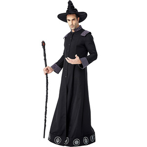 Costume de magicien, sorcier, sorcier, pour homme, <span class=keywords><strong>cosplay</strong></span>, pour Halloween, Purim, costumes de fête, déguisement - Product Image 3