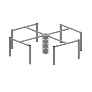 Muebles de oficina con patas de marco, estación de trabajo de forma cruzada - Product Image 1