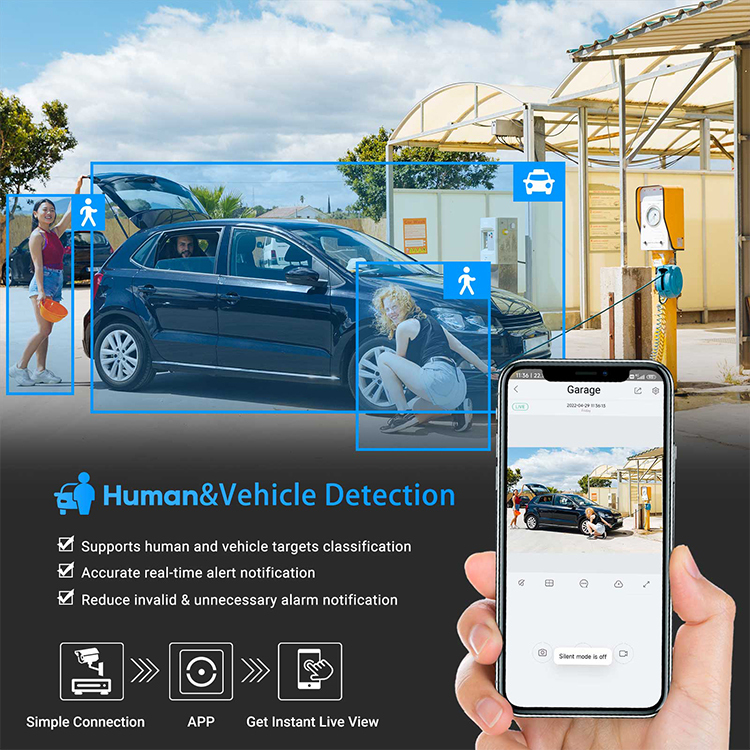 Hik NVR Compatible IP 4MP Camera PoE Outdoor Turret Dome ColorVu 2.8mm H.265 Human&Vehicle Detection CCTV Camera · image 3