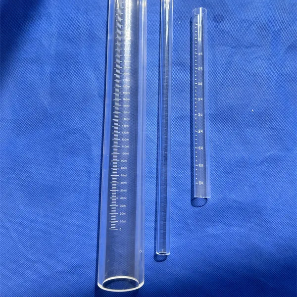 透明石英試験管耐熱丸底ガラス管
