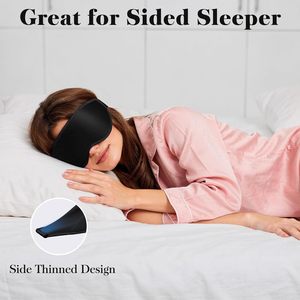 Antifaz 3D Suave para <span class=keywords><strong>Dormir</strong></span>, Sin Presión, Bloquea la Luz, con Correa Ajustable, Negro, para Hombres y Mujeres, Viajes, Sueño Nocturno - Product Image 6