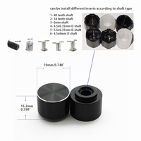Bouton de volume en aluminium moleté de qualité supérieure, usiné CNC, pour amplificateur Hi-Fi, DAC et équipement audio
