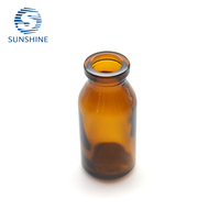 Cash Commodity 15ml Flacons en verre moulés par injection stériles ambrés transparents avec bouchon en caoutchouc