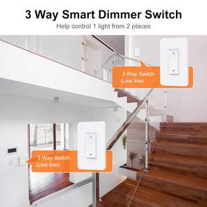 热卖WiFi版本1/2/3组15A 100-250V 3路美国CE ETL WiFi调光开关WiFi智能可调光灯开关 - Product Image 2