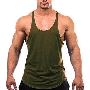 Gilet da <span class=keywords><strong>uomo</strong></span> <span class=keywords><strong>bianco</strong></span> muscolatura in cotone senza maniche canotta da palestra Casual ricamo Stringer canotta personalizzazione all'ingrosso - Product Image 6