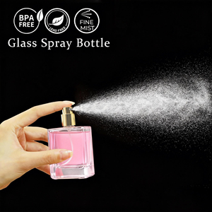 Flacon de parfum en verre de 100 ml avec pompe pulvérisatrice pour flacon de parfum carré en verre avec flacon de parfum de luxe de 50 ml - Product Image 3