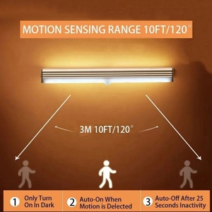 Luz Nocturna LED Inalámbrica con Sensor de Movimiento, Luces LED para Debajo del Gabinete de Cocina, para Dormitorio, Escaleras, Armario - Product Image 3