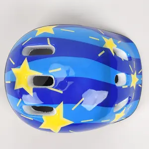 Pattini da ghiaccio ciclismo a sei buche, casco sportivo per bambini pattinaggio a rotelle