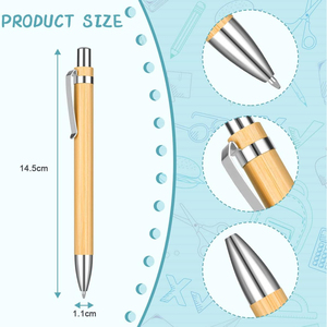 Bolígrafo de Bambú Ecológico de Alta Calidad con Logotipo Personalizado Grabado con Láser, Bolígrafos de Bambú Ecológicos para Eventos - Product Image 4