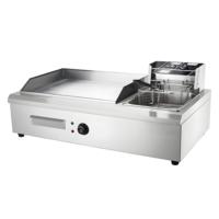 Plancha Eléctrica Comercial Todo en Uno de Acero Inoxidable, Equipo de Cocina para Hoteles y Restaurantes