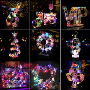 China factory Acrylic Night Club Bar LED Glorifier <b>Lighted</b> Liquor Beer <b>Wine</b> Whiskey <b>Bottle</b> Holder Stand Display Rack - Product Image 4