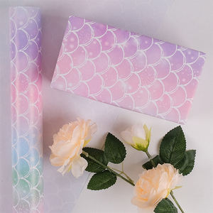 กระดาษห่อของขวัญลายเกล็ดนางเงือกไล่เฉดสี, กระดาษห่อของขวัญสีรุ้งสำหรับเด็กผู้หญิง - Product Image 4