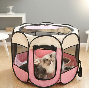 <span class=keywords><strong>2025</strong></span> Nieuwe Hete Verkoop Fabriek Groothandel Lage Prijs Huisdier Nest Hek Achthoek Kooi Draagbare Opvouwbare Transparante Kat Hond Tent - Product Image 1