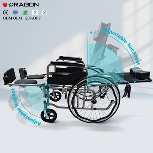 Sedia a Rotelle Manuale Dragon DW-MW2411 in Lega di Alluminio - Design Pieghevole Leggero con Braccioli Reclinabili Certificata <span class=keywords><strong>CE</strong></span> - Product Image 2