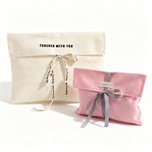 Pochette à cordon en coton biologique, écologique, durable, personnalisable, pour vêtements, chaussures, cadeaux, avec logo imprimé - Product Image 6