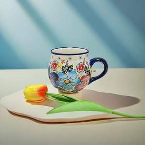 كوب سيراميك مرسوم يدويًا مناسب للتجمعات العائلية والهدايا وحفلات الفنادق وغيرها، تصميم صديق للبيئة بسعة كبيرة - Product Image 4