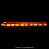 Barre lumineuse de signalisation à LED ambre super lumineuse à profil bas SENKEN 12V 24V, clignotante pour véhicule d'urgence