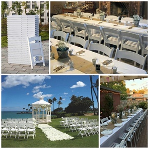 Vente en gros de chaises pliantes blanches en résine plastique pour événements, mariage, fête, <span class=keywords><strong>Wimbledon</strong></span>, banquet, mobilier d'extérieur pliable, chaise de jardin - Product Image 5