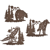 Travail en métal personnalisé cerf Art mural métal cerf colline décor forêt chasse décor extérieur clôture Art