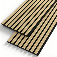 Panneaux muraux acoustiques en bois rainuré décoratifs, placage personnalisé, MDF, pour la rénovation des plafonds résidentiels, commerciaux, intérieurs et extérieurs