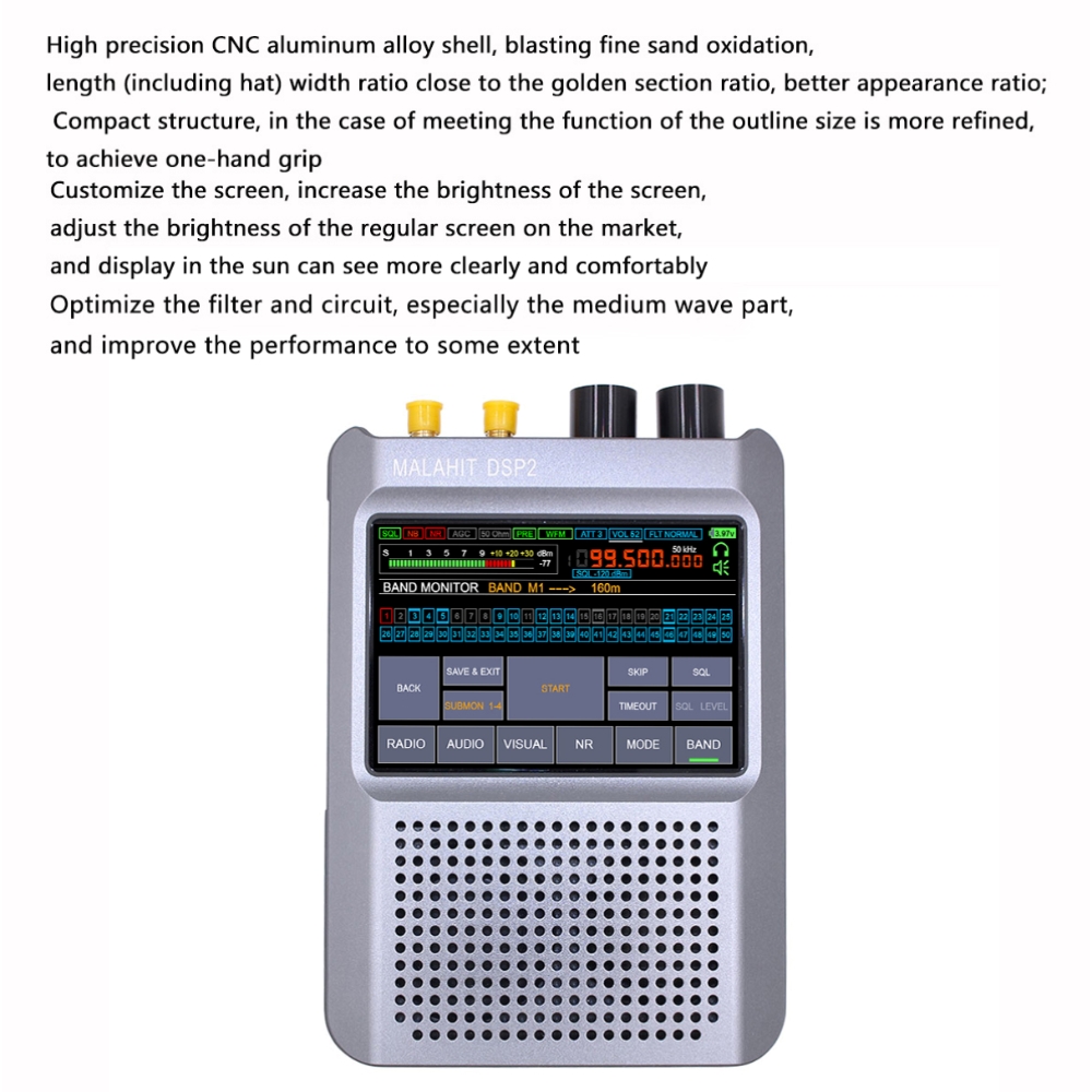 Malahit DSP2 SDR Receiving Radio - 10khz-380mhz Short-Wave Malahit DSP2 SDR Receiving Radio - 10khz-380mhz Short-Wave