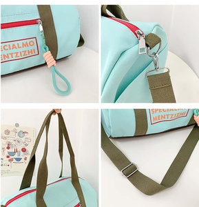 Sac de sport Oxford bleu vert clair avec poignées, fermeture éclair, en polyester, grande capacité 36-55L, sac de voyage unisexe, style décontracté - Product Image 3