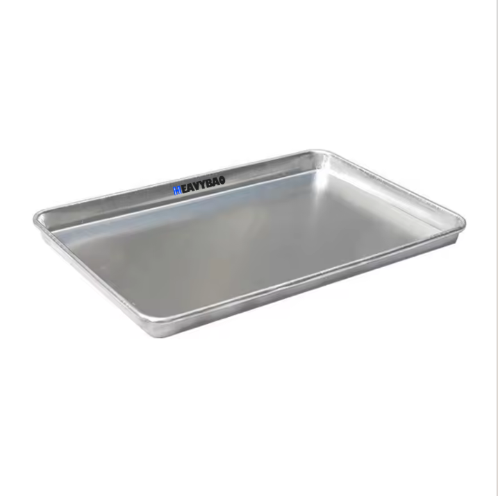 Heavybao High Quality 40*60*4.8cm Aluminum Rectangle Standard Bakery Bread Baking Tray For Oven